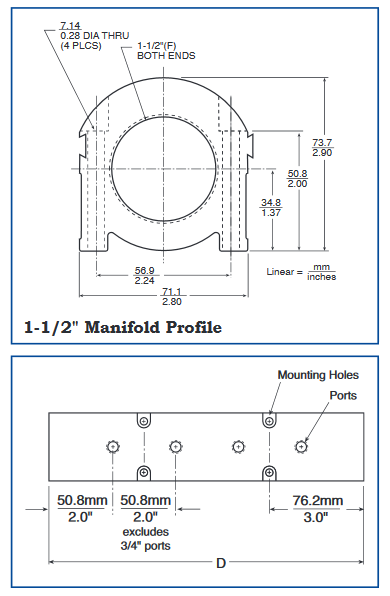 one-and-half-aluminum manifold